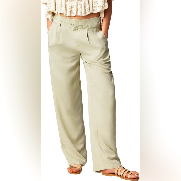 Free People Falling Out Straight Leg Trousers - Picture 1 of 7